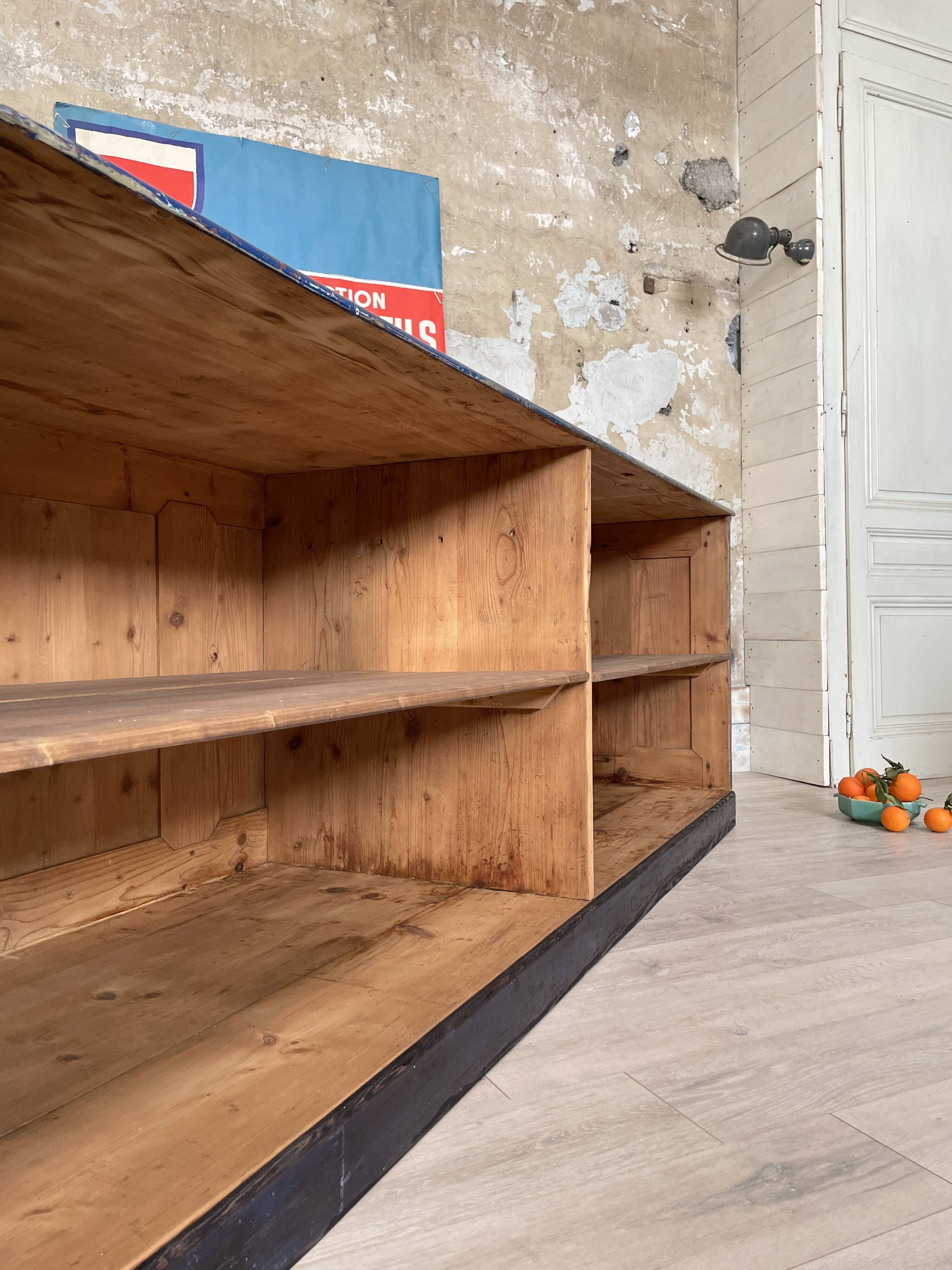 Commercial bank weathered wood panel.