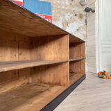 Commercial bank weathered wood panel.