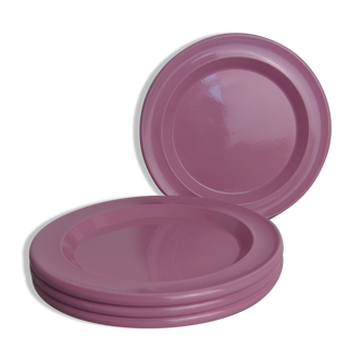 Pink ceramic plates Emile Henry