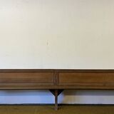Monumental church pew with paneled backs, 19th century, circa 1880, made of oak and poplar