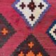 Vintage Persian Qasgai Kilim 270x163 cm Wool Kelim Rug Large Red, Black, Colorful