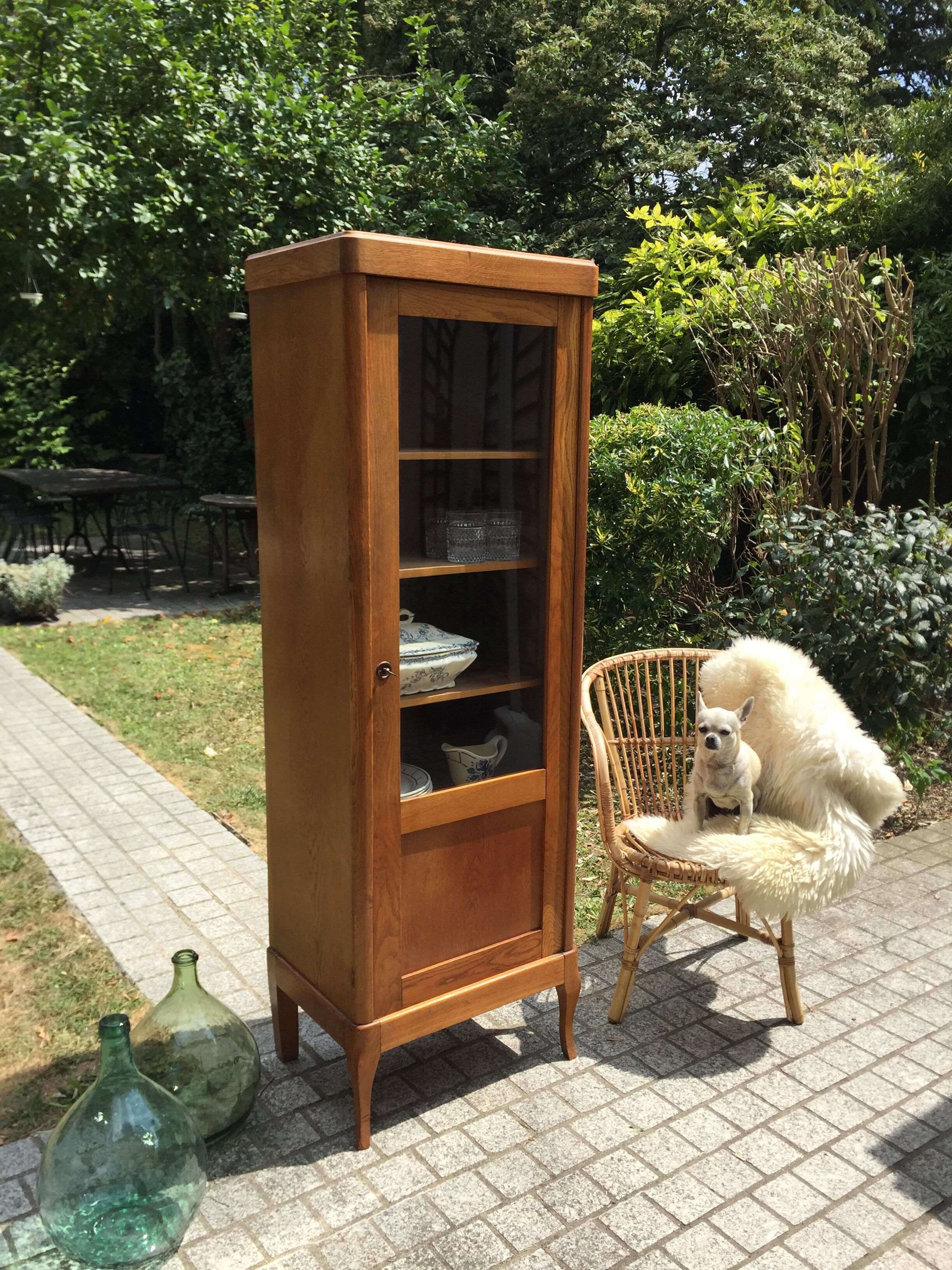 Cabinet with showcase vintage 1960 hosier