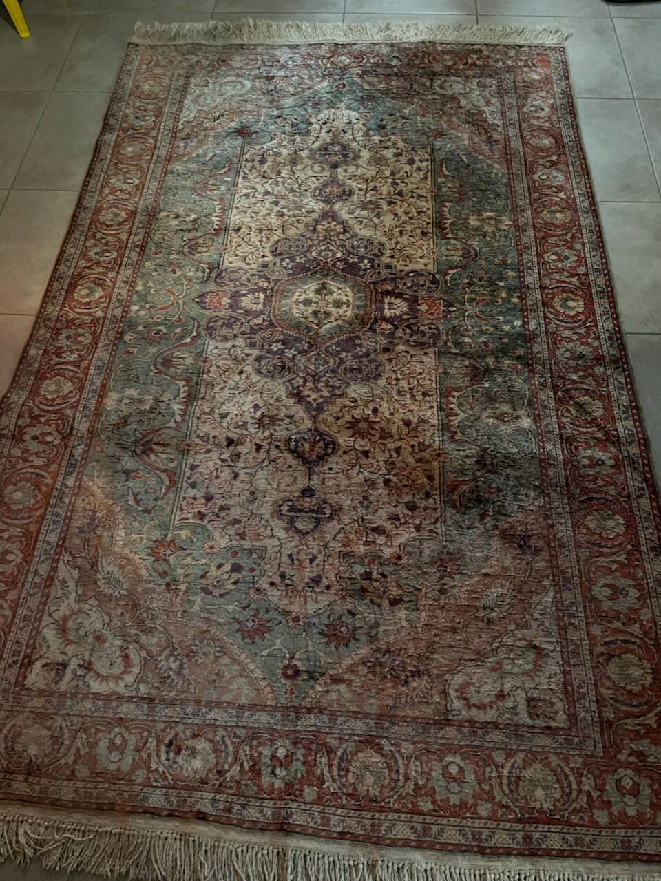 Large silk carpet 2.44x1.36 m