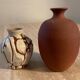 Duo de vases vintage en terre cuite