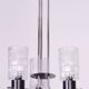 Mid-Century Chandelier in Chromed Steel and Glass by Drukov, Czech, 1970s
