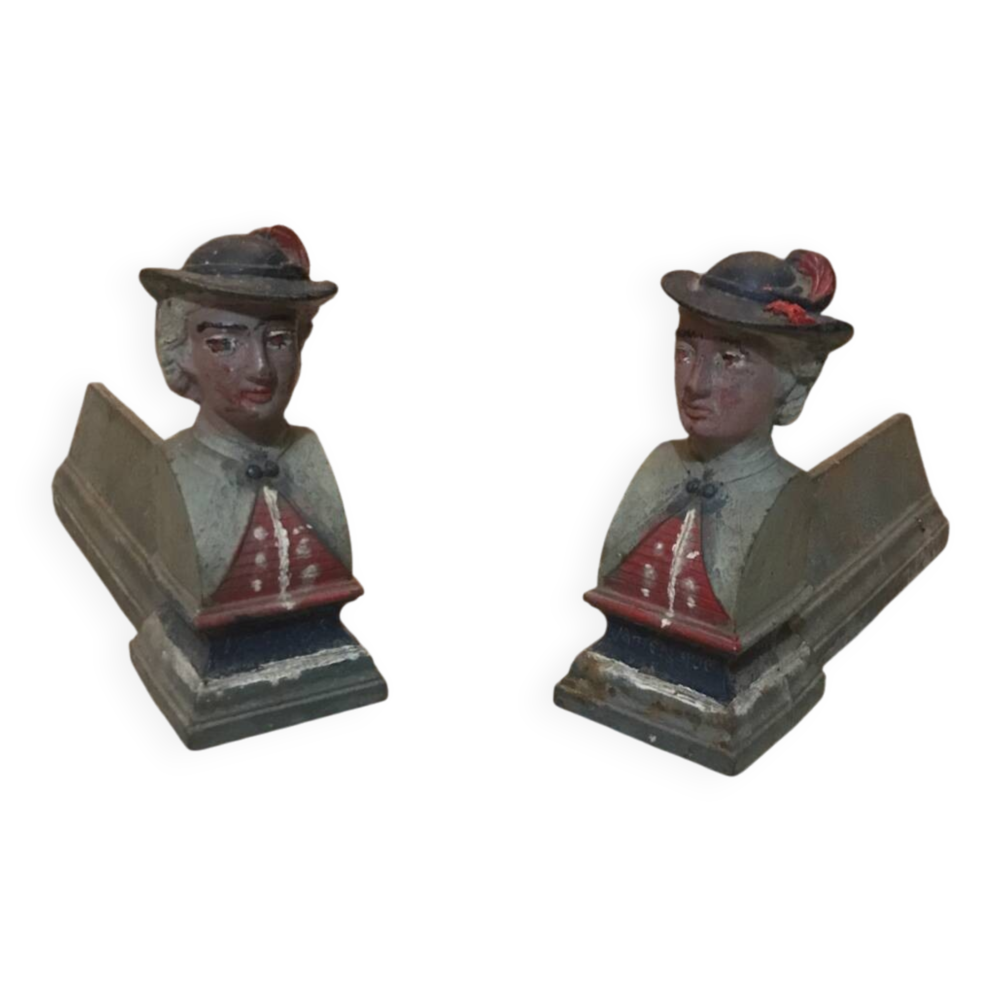 Pair of fireplace andirons