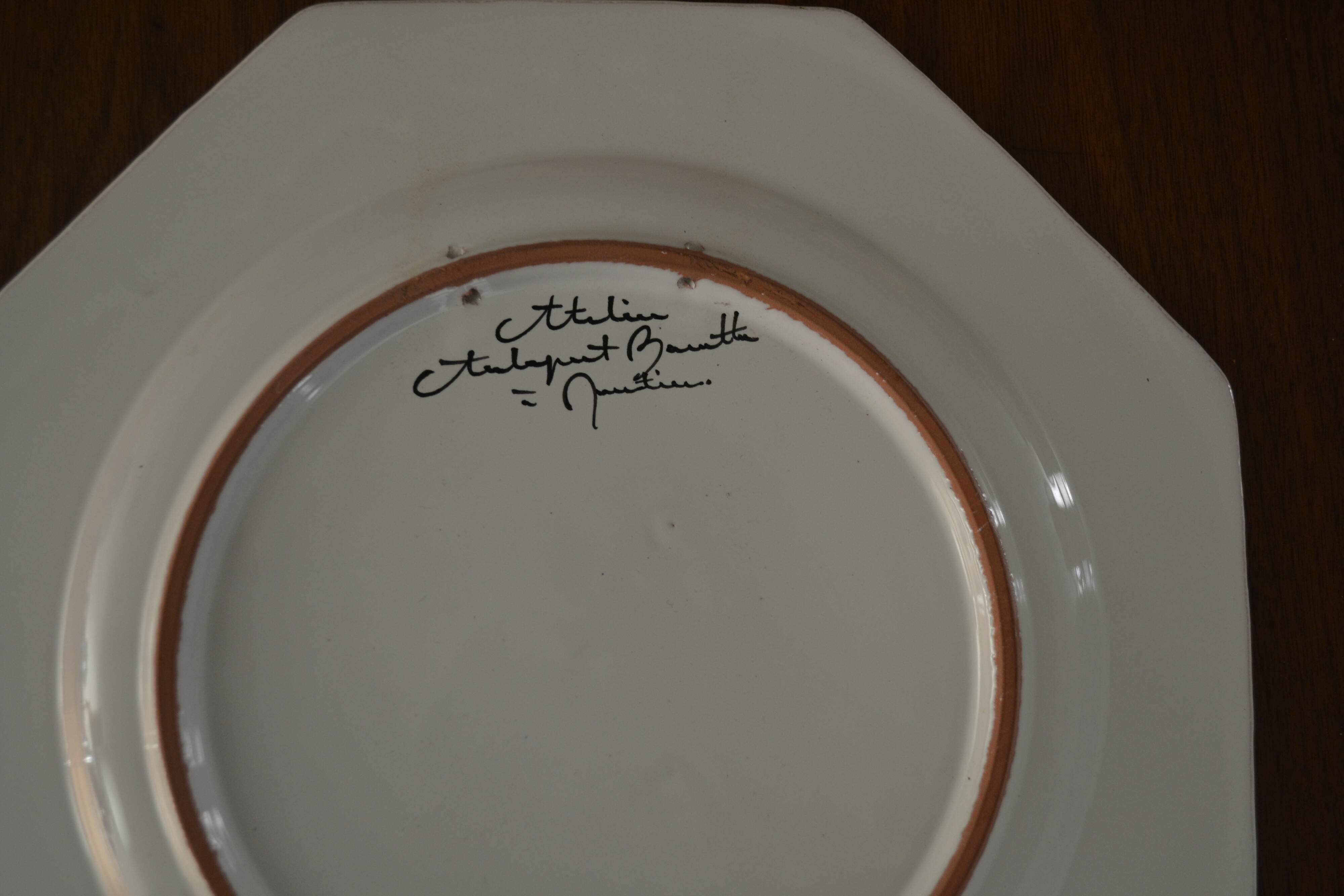 Decorative plate of moutiers