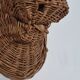 Vintage mid century wicker bull head sculpture