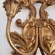 Louis XVI wall lamps Rocaille gilded carved wood antique mirror glass