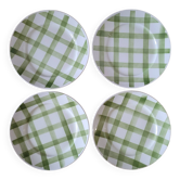 La Redoute x Selency set of 4 flat green plates