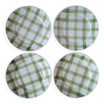 La Redoute x Selency set of 4 flat green plates