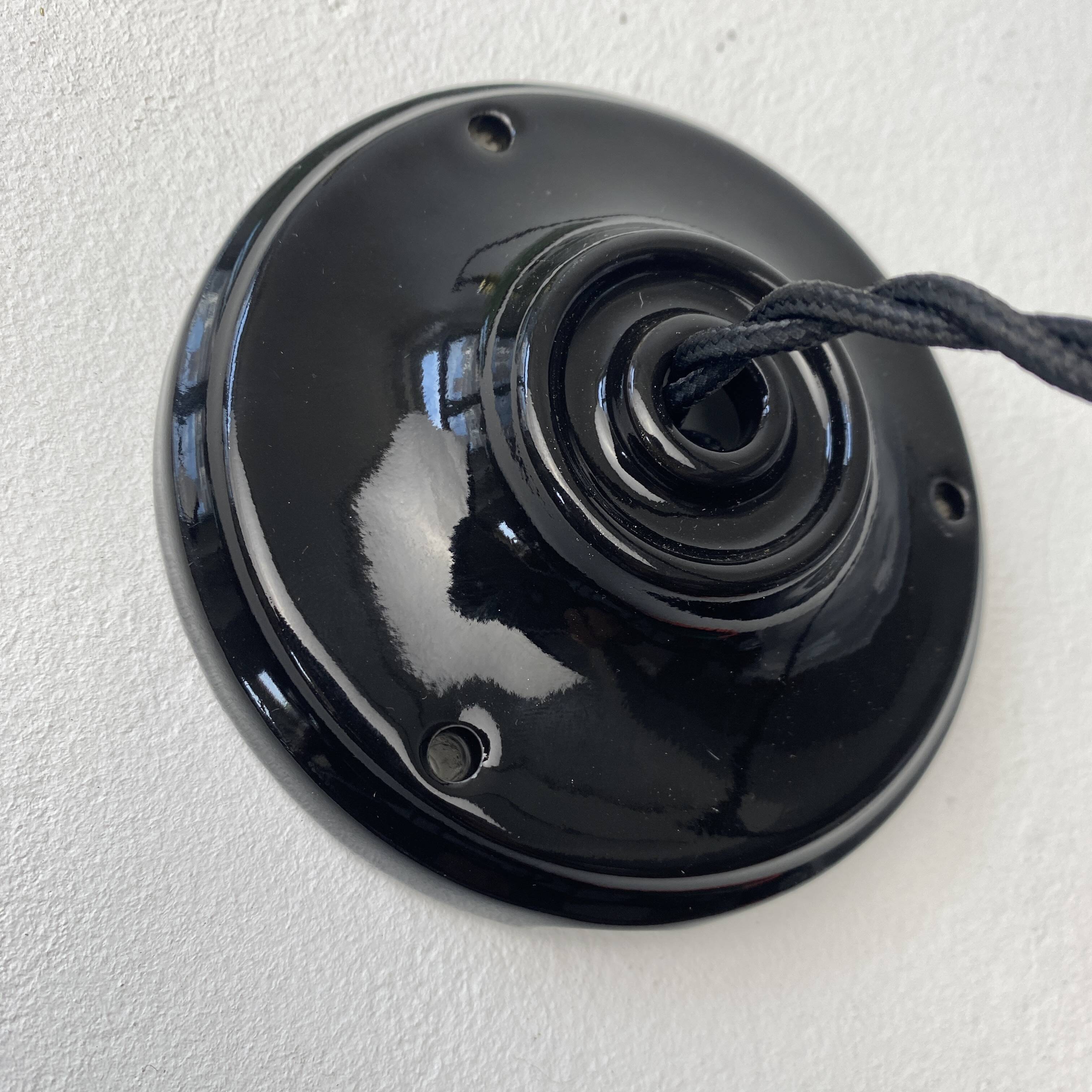 Old large industrial enamelled pendant 29.5 cm