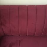 Red velvet sofa