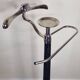 Vintage metal and leather valet stand, 1980s, 125 cm