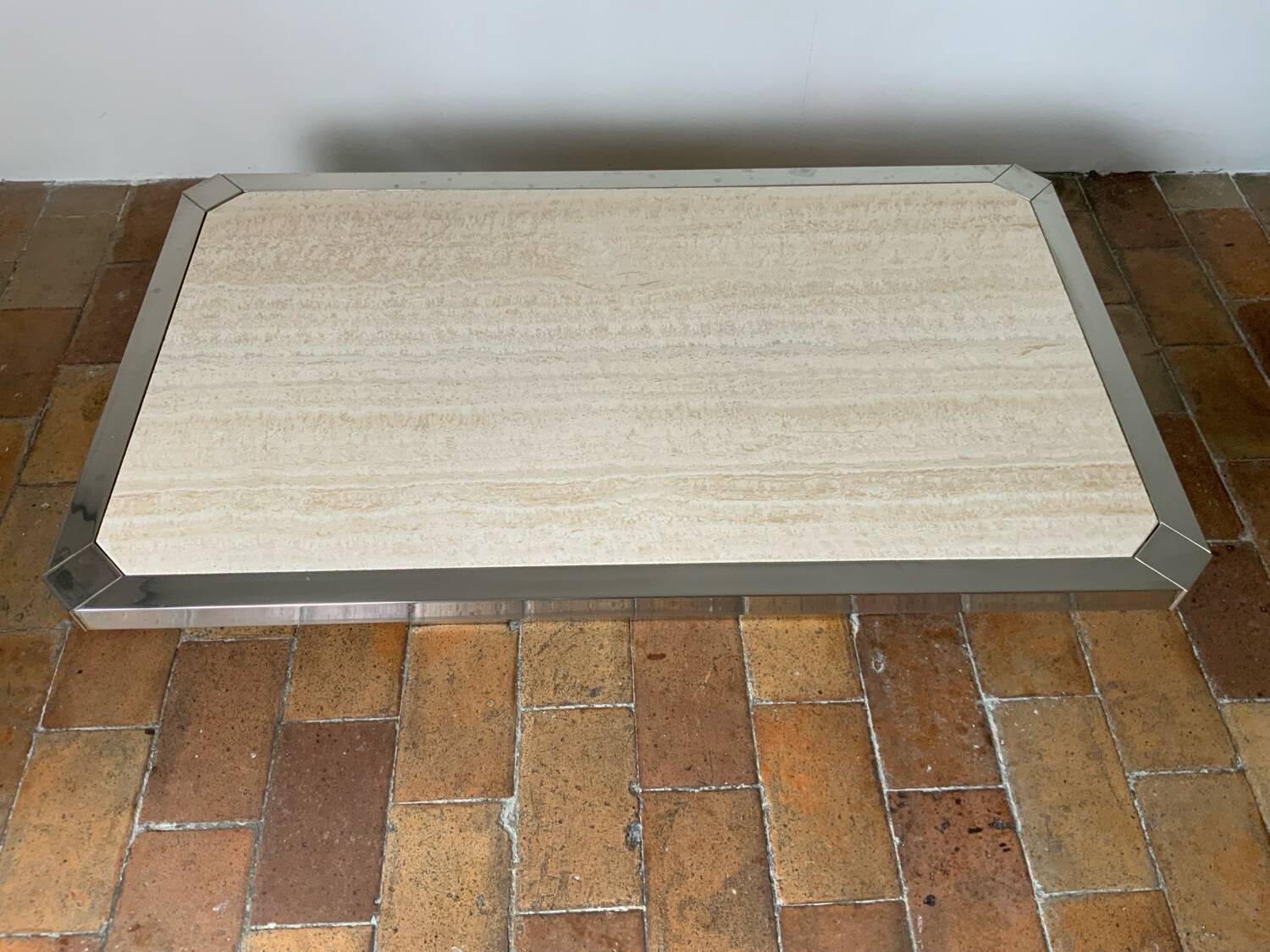 Coffee table and travertine