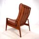 Fauteuil en cuir teck Komfort par Arne Wahl Iversen, 1960