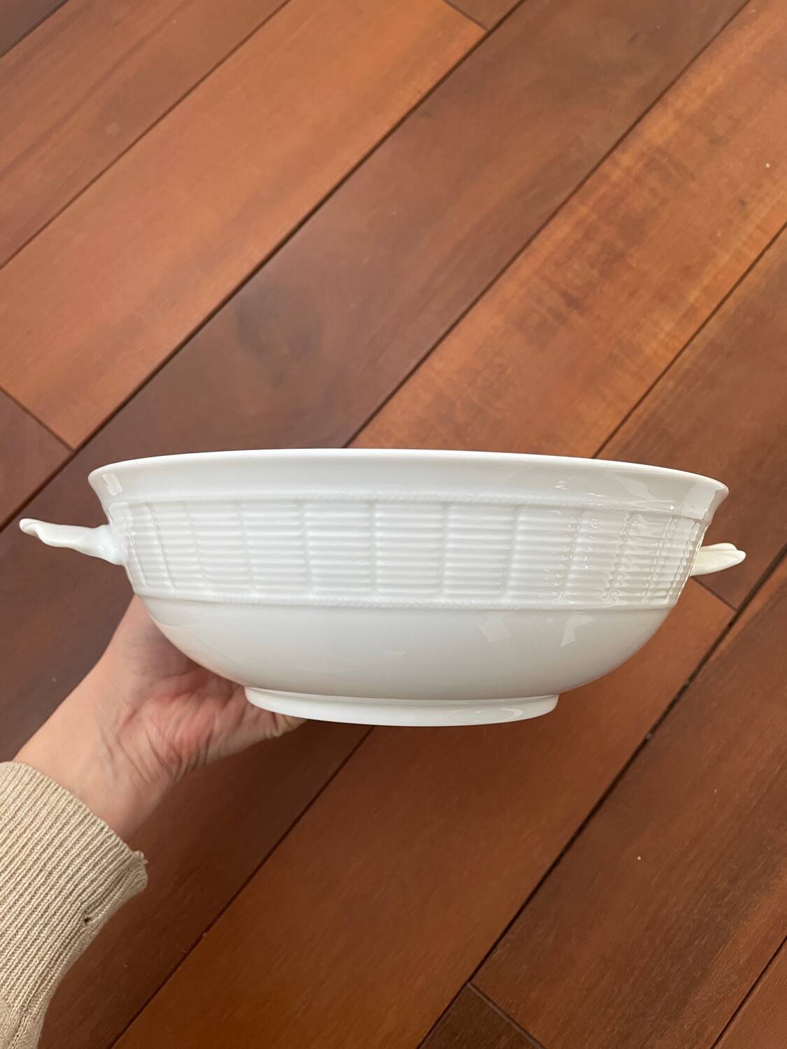 Légumier 26 cm porcelaine blanche