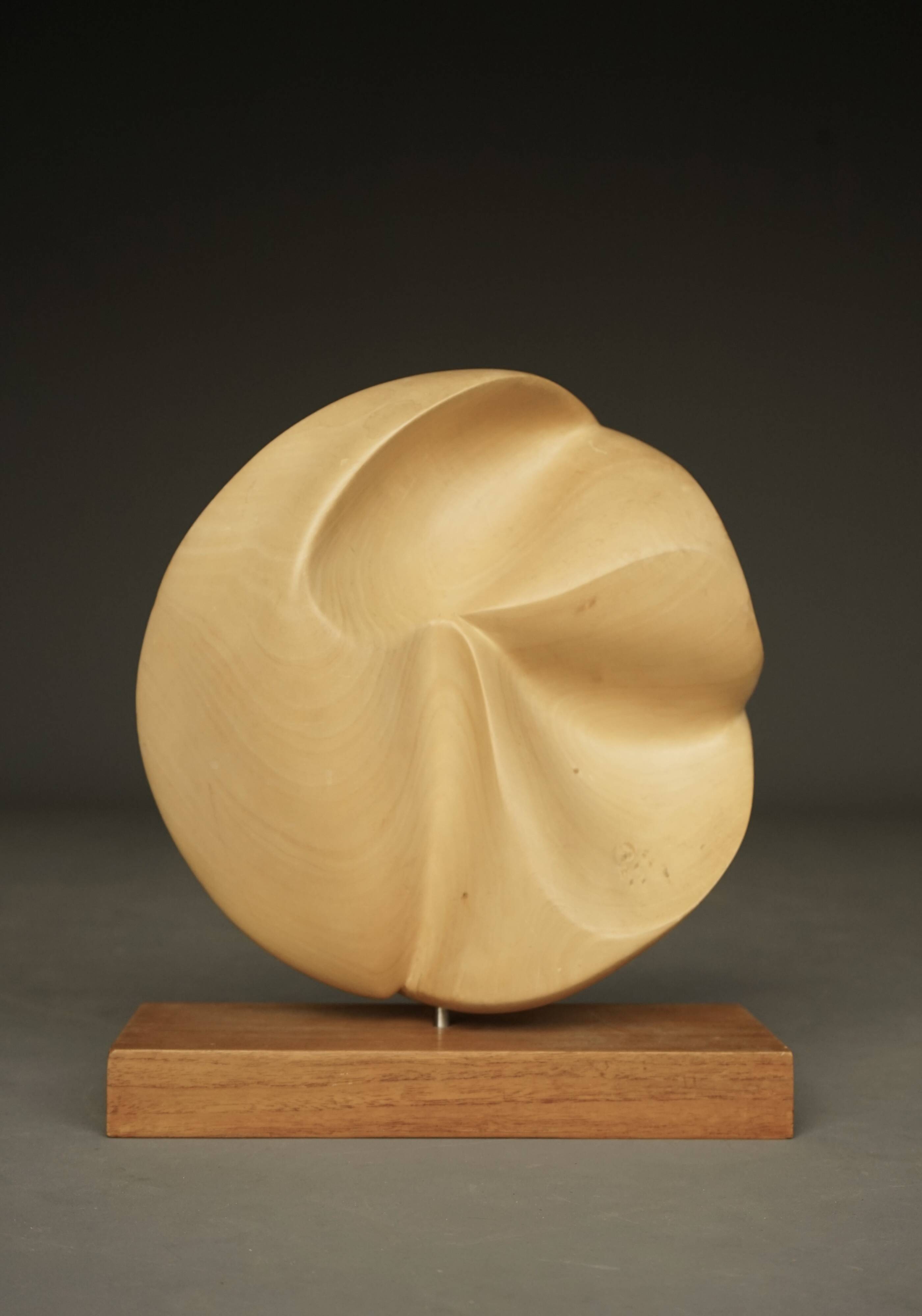 1980s carved applewood Abstract Sculpture