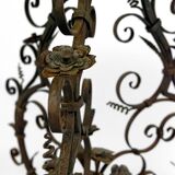 Wrought iron pedestal table and marble top, Venice, Italy, 17th century