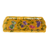 Elongated dish in yellow Digoin Sarreguemines Barbotine