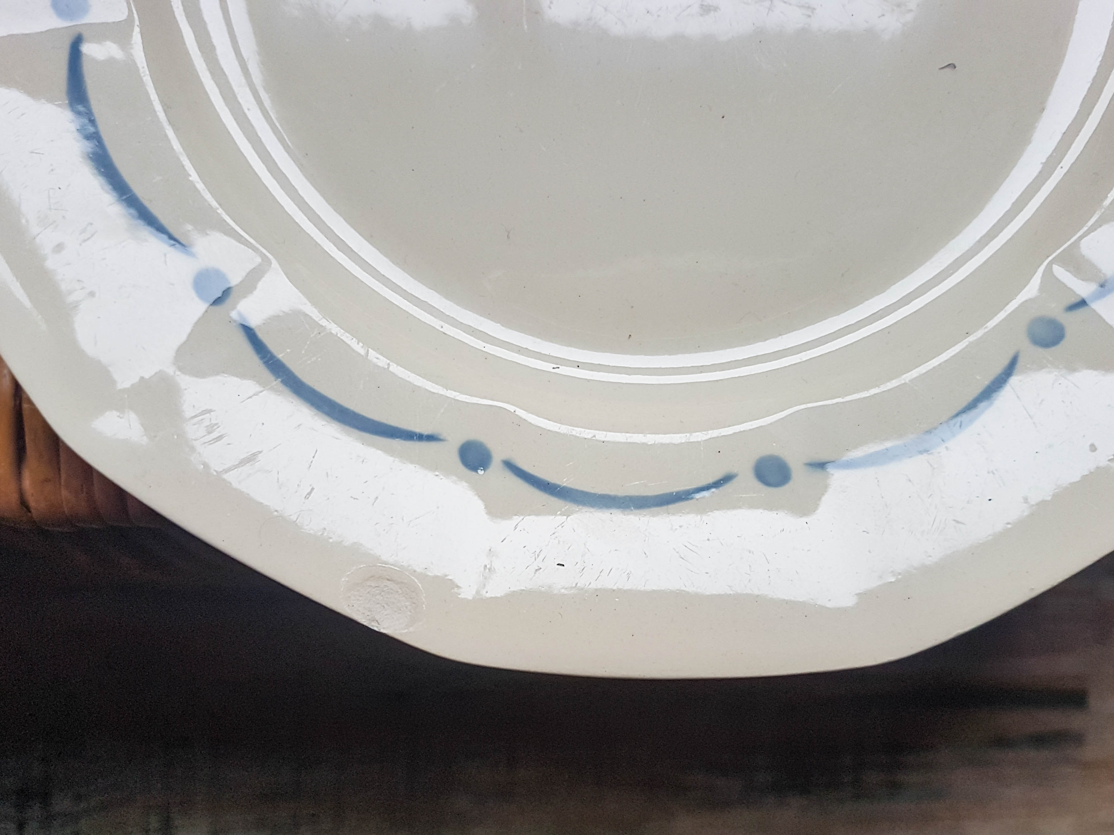 Lot de 4 assiettes plates "boulogne" Digoin Sarreguemines