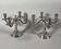 Pair of solid silver 950 candelabra in Louis XVI style