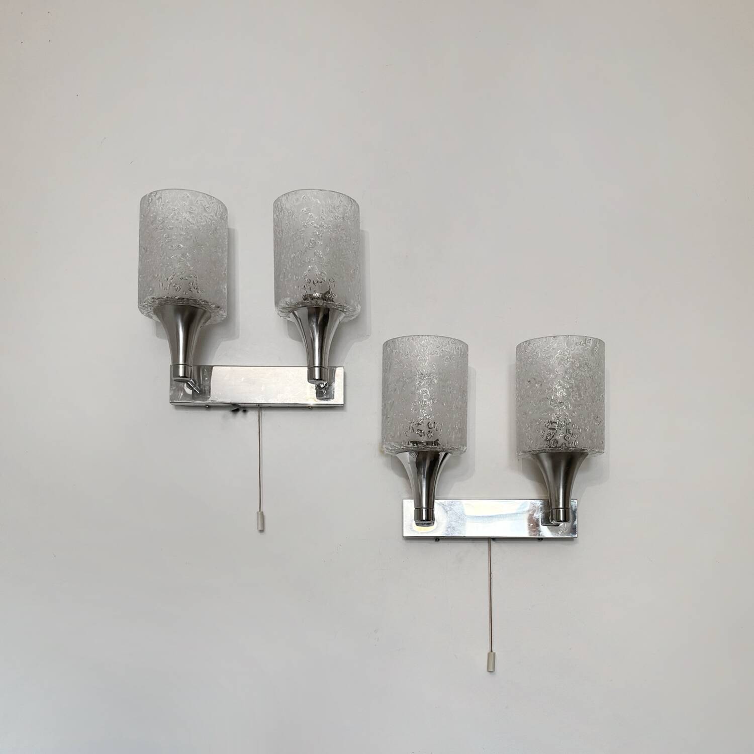 Space Age design wall lights by Doria Leuchten 70s (X2)