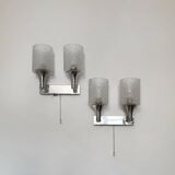 Space Age design wall lights by Doria Leuchten 70s (X2)