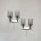 Space Age design wall lights by Doria Leuchten 70s (X2)
