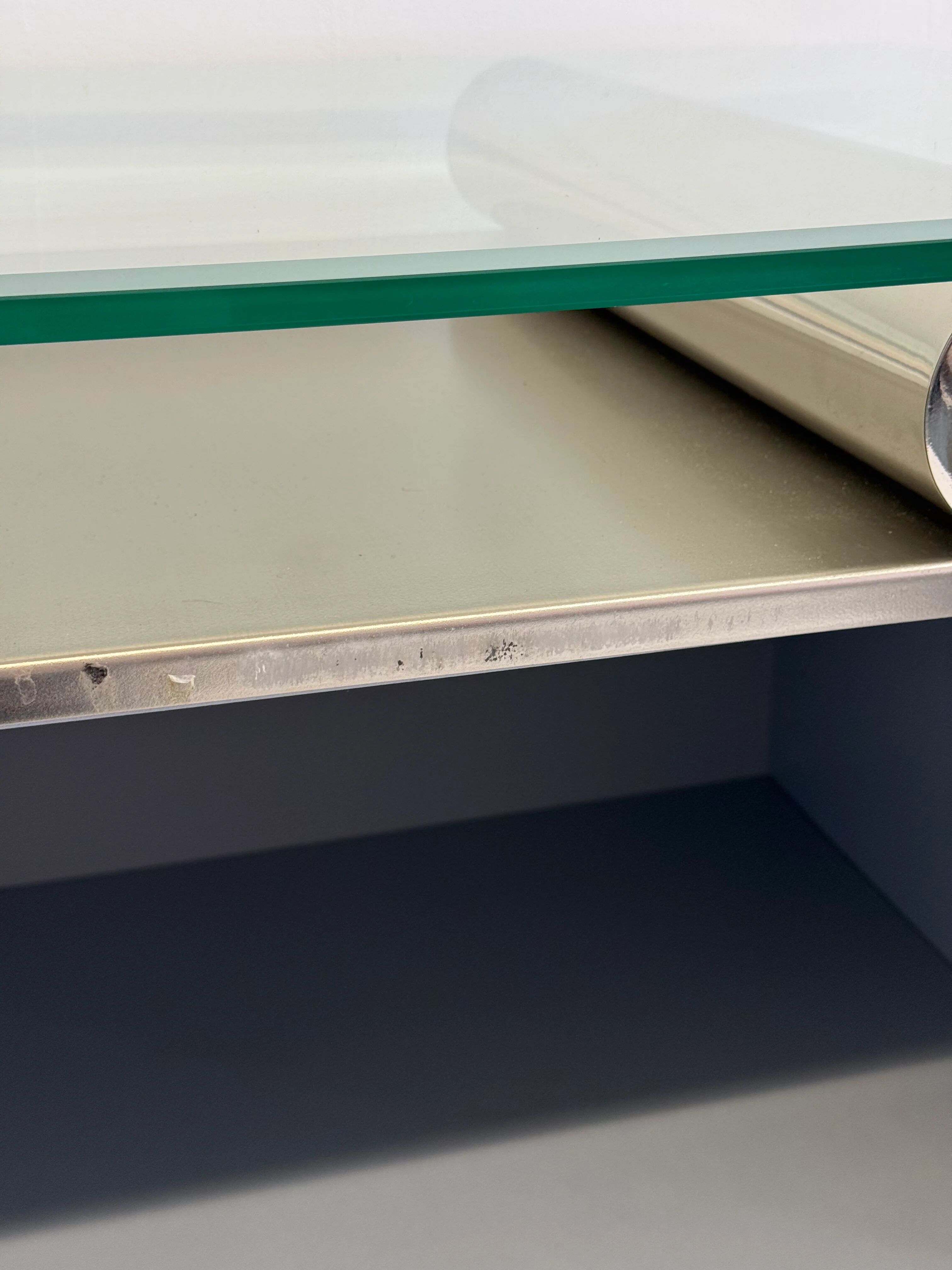 Postmodern aluminium bar cabinet by Belgochrom