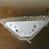 Murano glass wall light and brass cabochons 1970