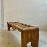 Recycled wood bench