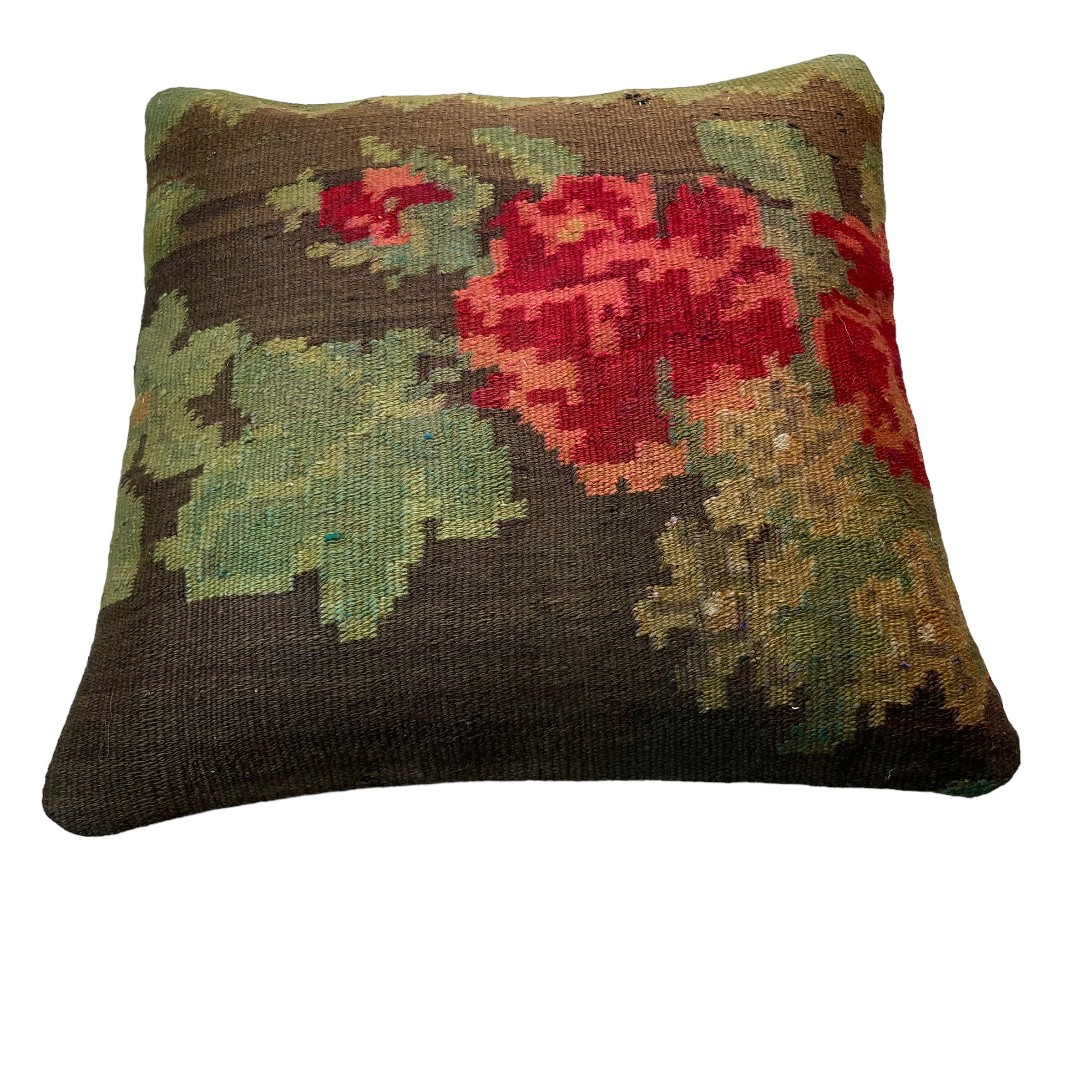 Vintage Turkish Kilim Cushion Cover , 40 x 40 cm