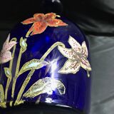 Carafe Napoléon III verre émaillé 1317 marquée à l’émail au talon -