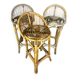 1960s rattan bar stool