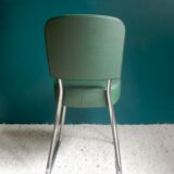 Office chair in green skaï