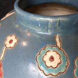Vase ball glazed earthenware signed louan 1930