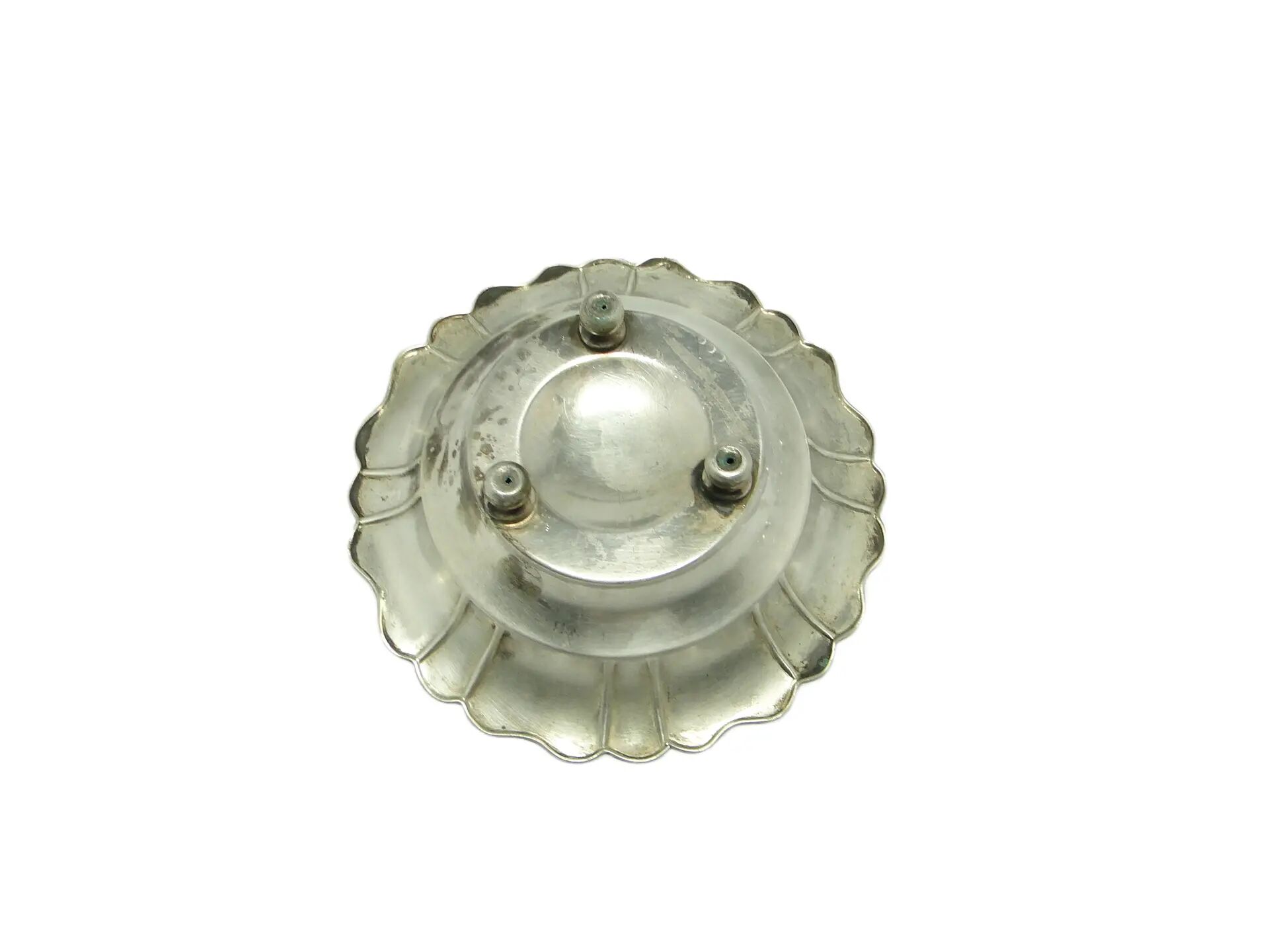 Art Deco platter, silver, Poland, 1950s.