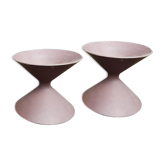 Jardinières diabolo design Anton Bee assisté de Guhl pour Eternit
