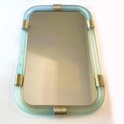 Luxury Azzure "Torchon- Torciglione" Murano Glass Wall Mirror