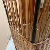 Vintage rattan and metal bar, 60s