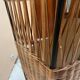 Vintage rattan and metal bar, 60s