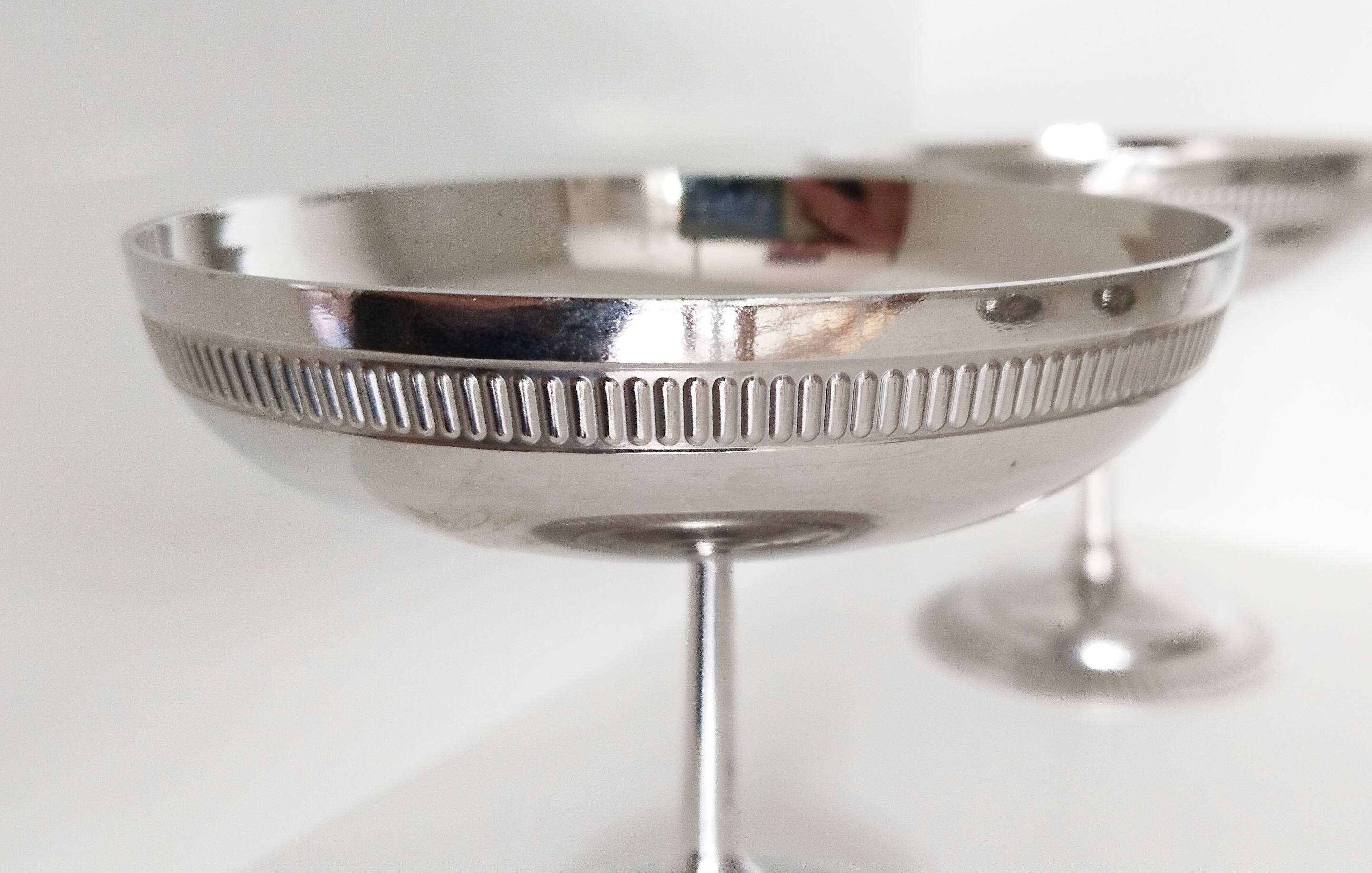 Ice cream or sorbet cups, set of 5, in 18/10 stainless steel (ref 18)