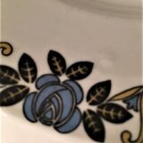 Limoges porcelain cake display with stylized floral motifs