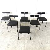 Post modern italian dining chairs, set of 6, 1980s