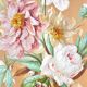 Vintage painting bouquet of peonies with butterflies 1890