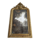 Large Louis Philippe mirror with antique mercury pediment, height 107cm, vintage