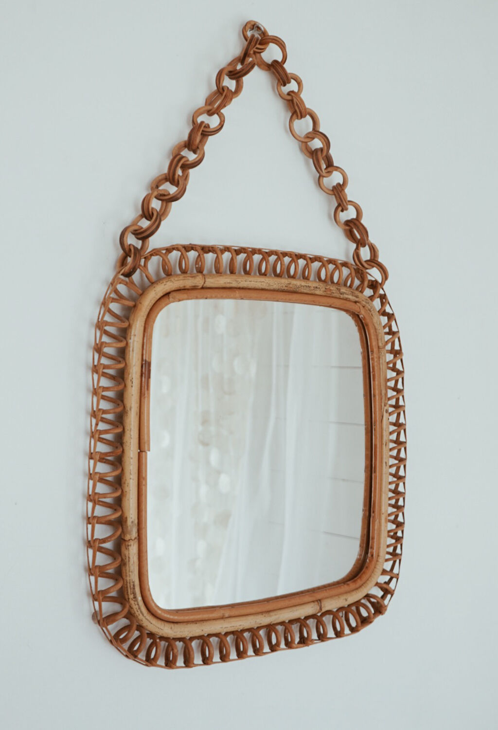 Rattan mirror vintage