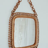 Rattan mirror vintage