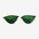 Duo of green bowls